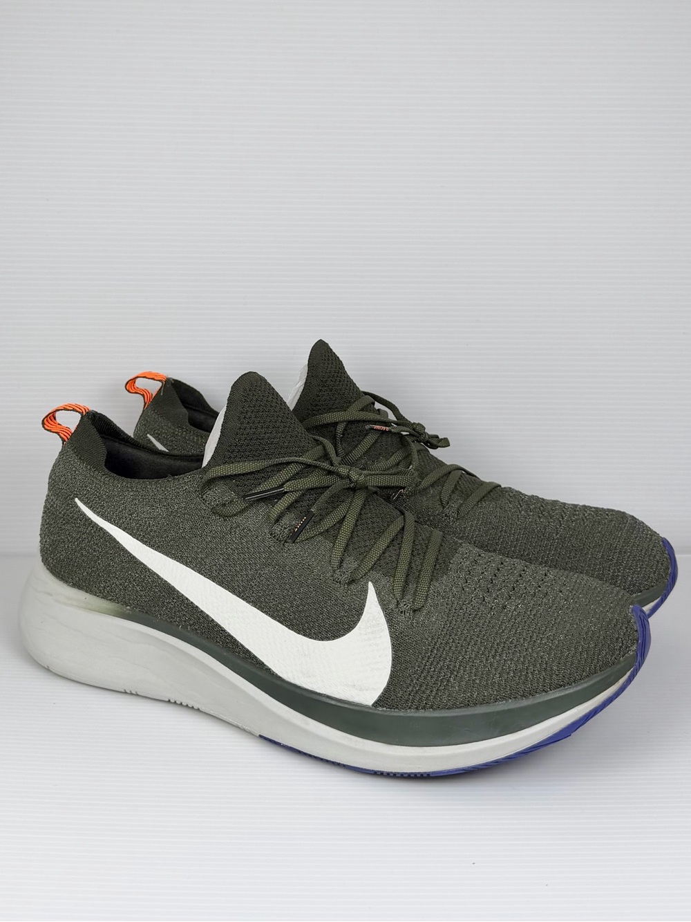 Nike Zoom Fly Flyknit Men's Running Shoes Green/White US 13 AR4561-303